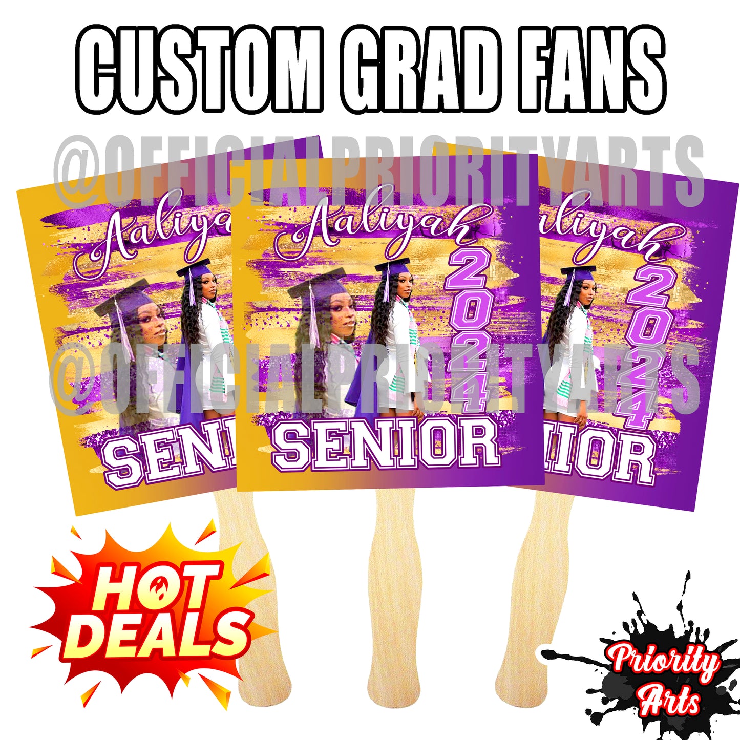 Custom Graduation Fans