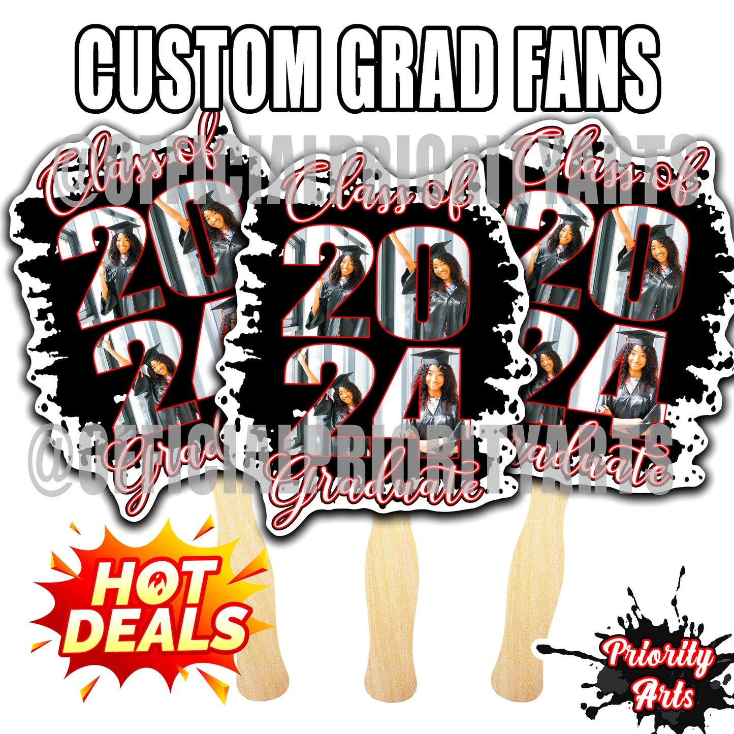 Custom Graduation Fans