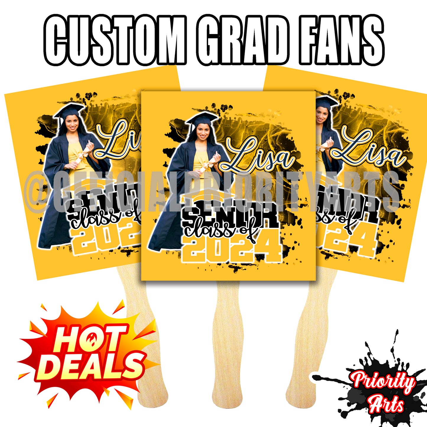 Custom Graduation Fans