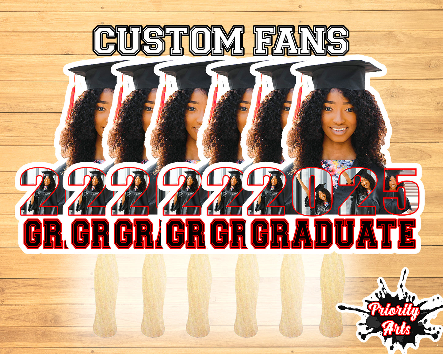 Custom Graduation Fans
