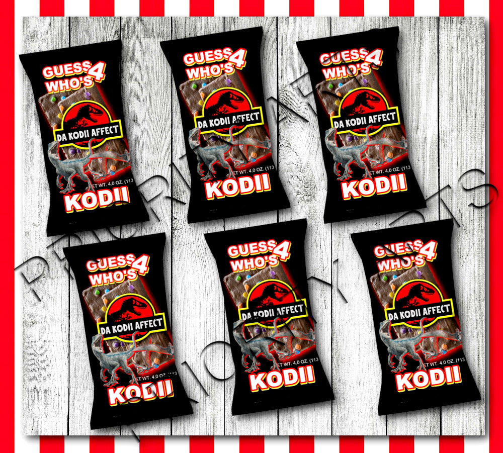JURASSIC PARK THEME LABELS