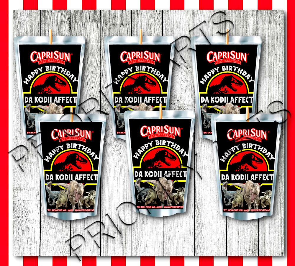 JURASSIC PARK THEME LABELS