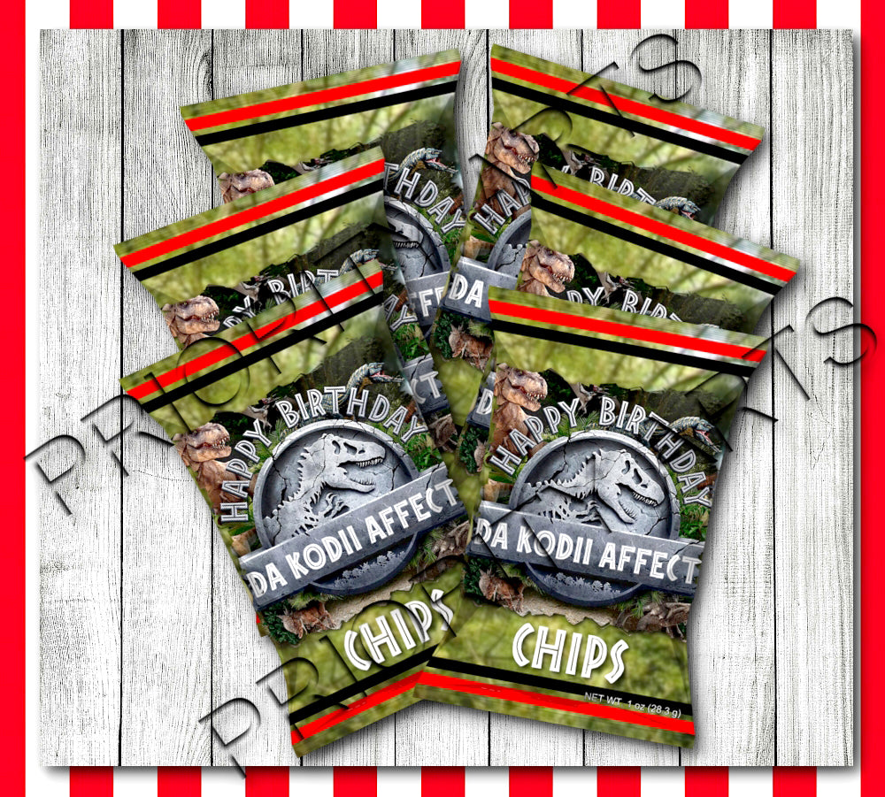 JURASSIC PARK THEME LABELS