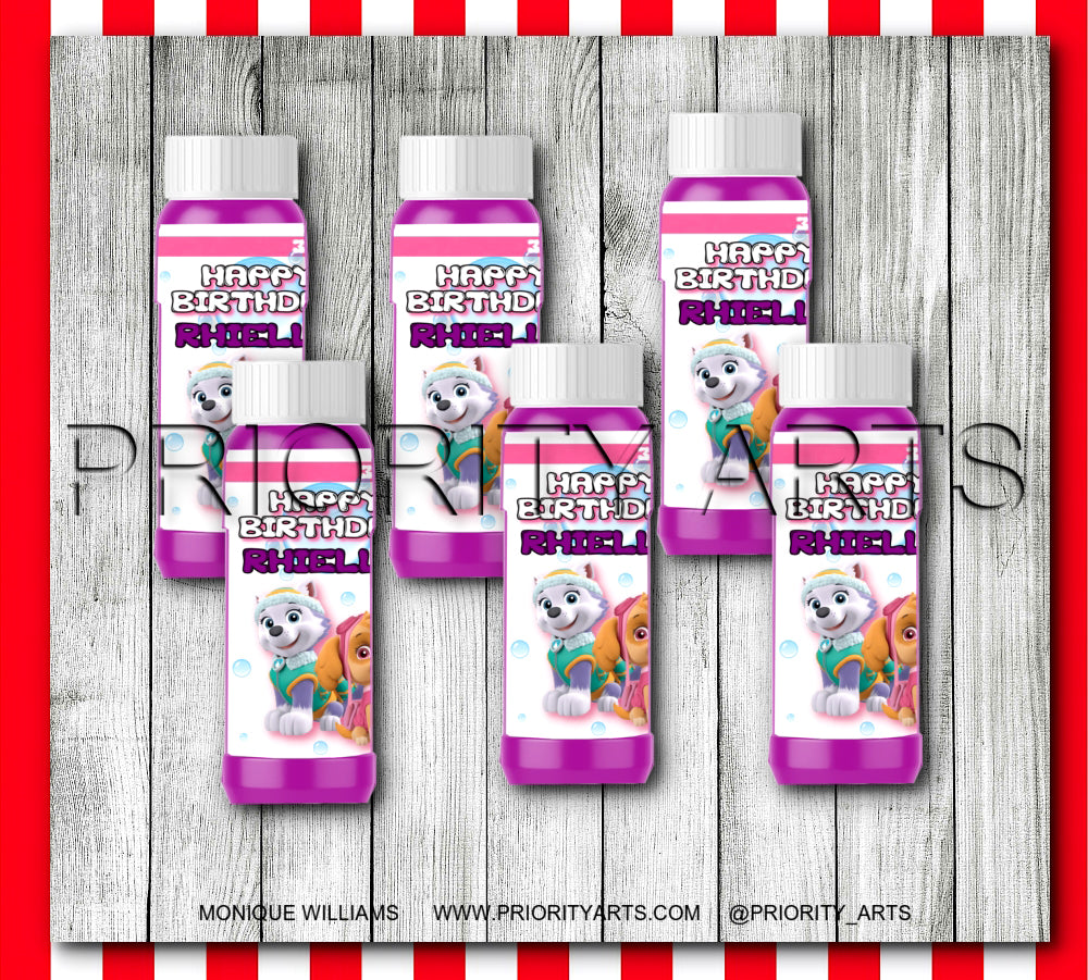 GIRL PAW PATROL LABELS
