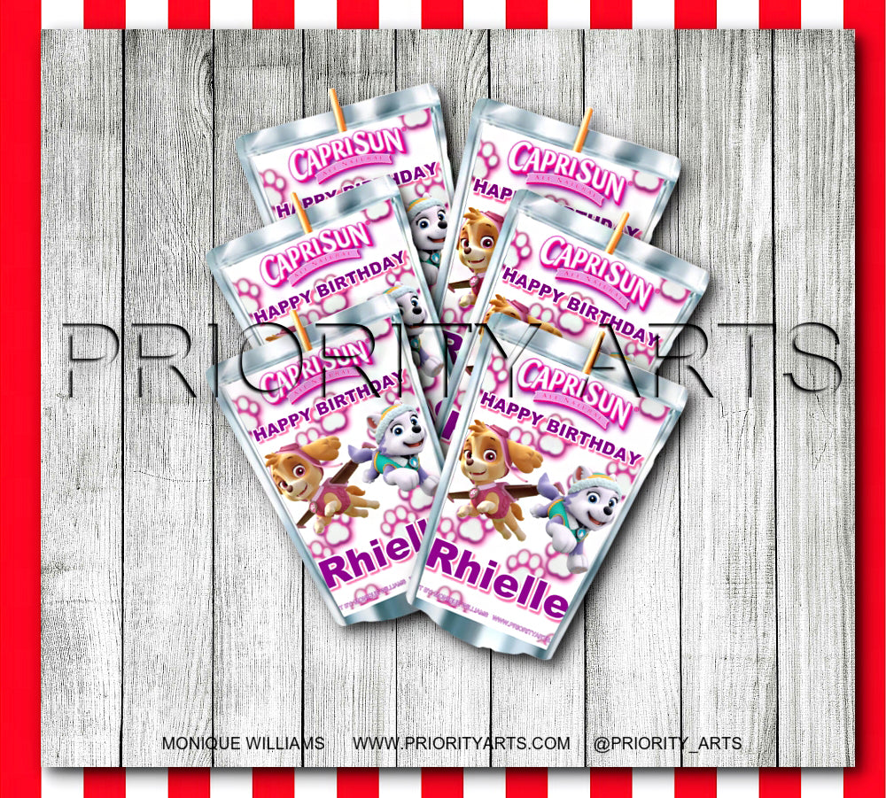 GIRL PAW PATROL LABELS