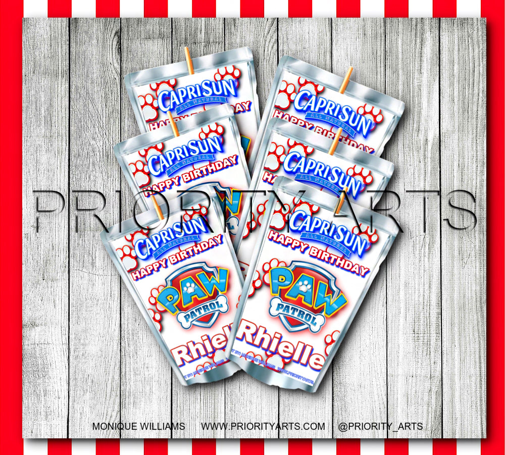 BOY PAW PATROL LABELS