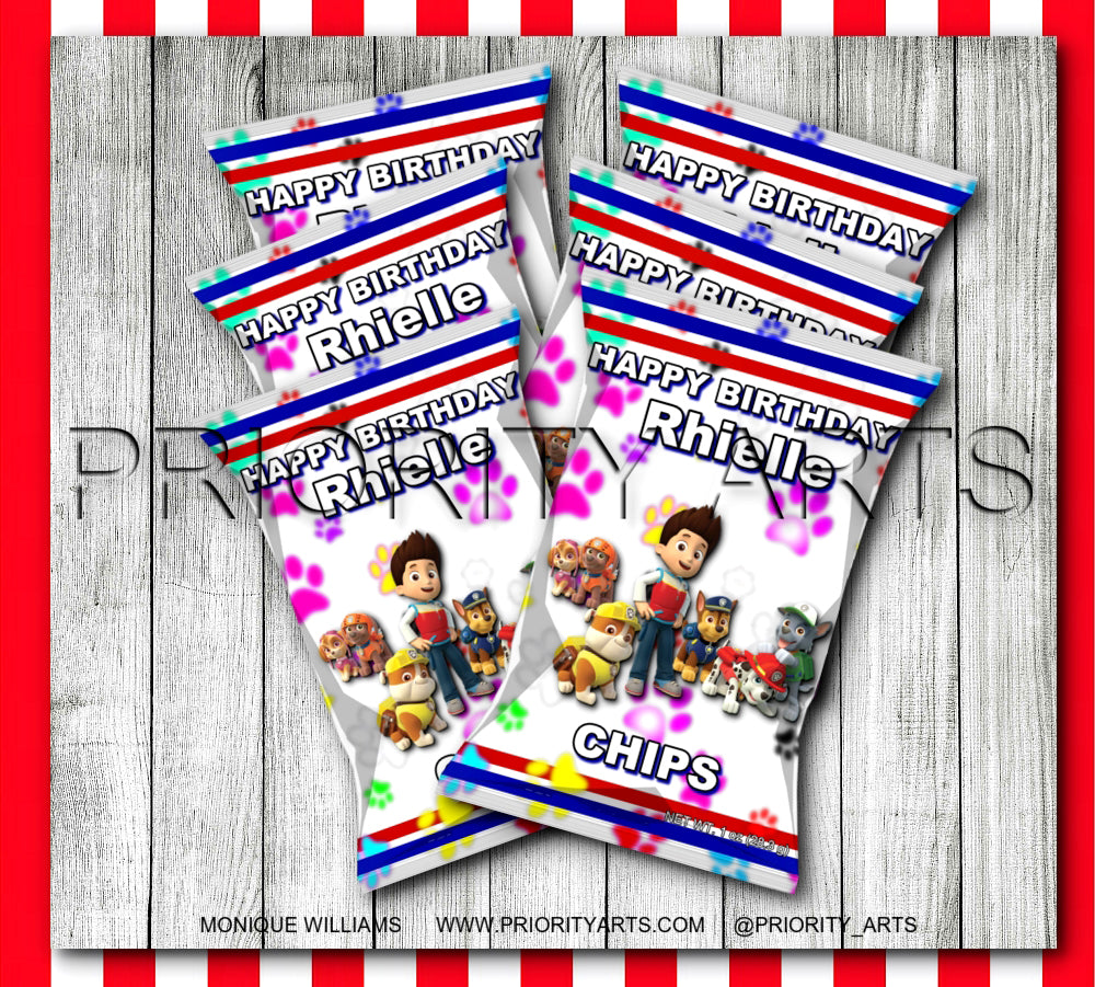 BOY PAW PATROL LABELS