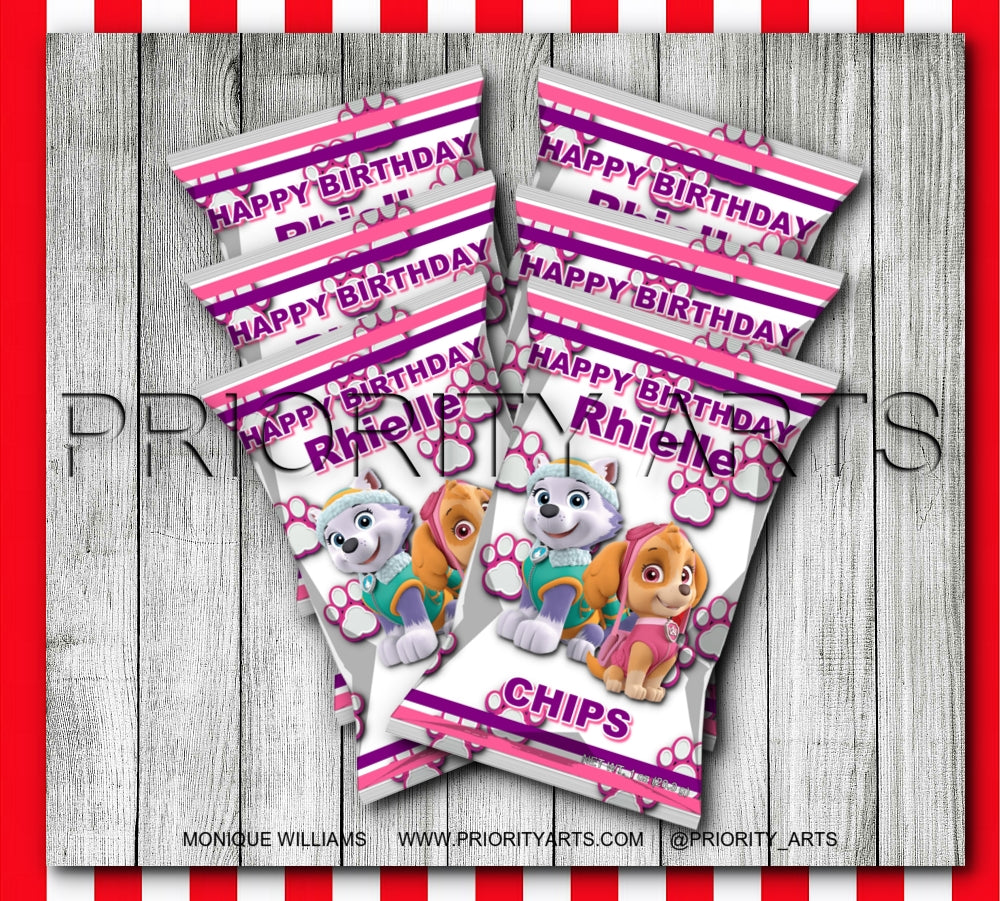 GIRL PAW PATROL LABELS