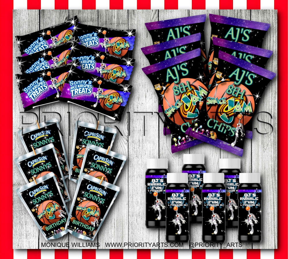 BLACK SPACE JAM LABELS