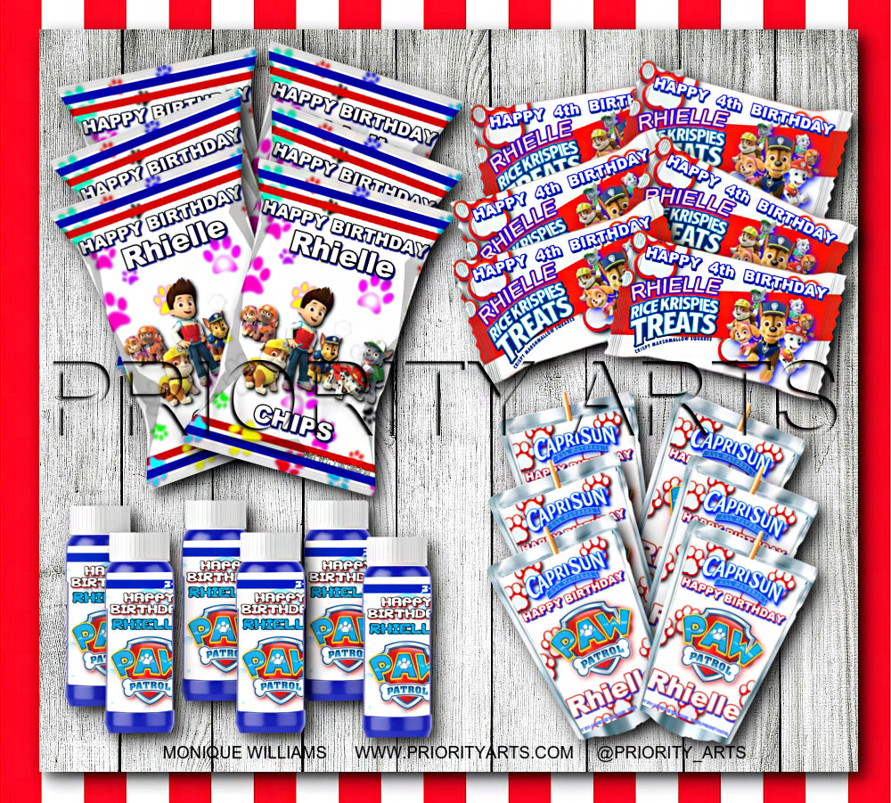 BOY PAW PATROL LABELS