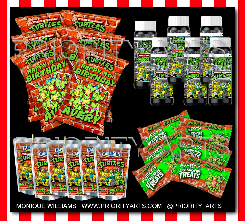 NINJA TURTLES LABELS