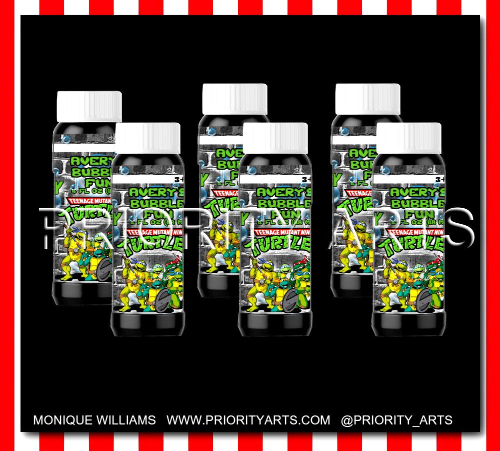NINJA TURTLES LABELS