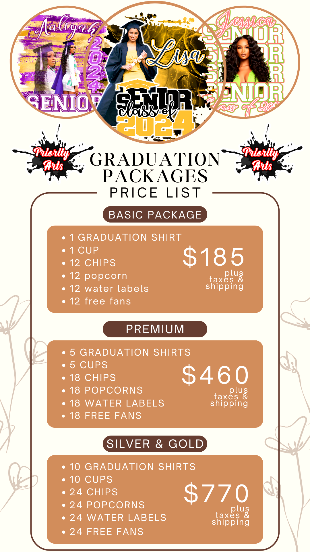 Graduation Packages – Priority Arts