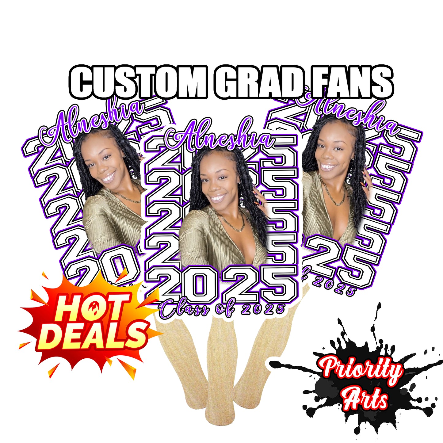 Custom Graduation Fans