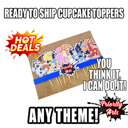 Ready to ship Cupcake Toppers