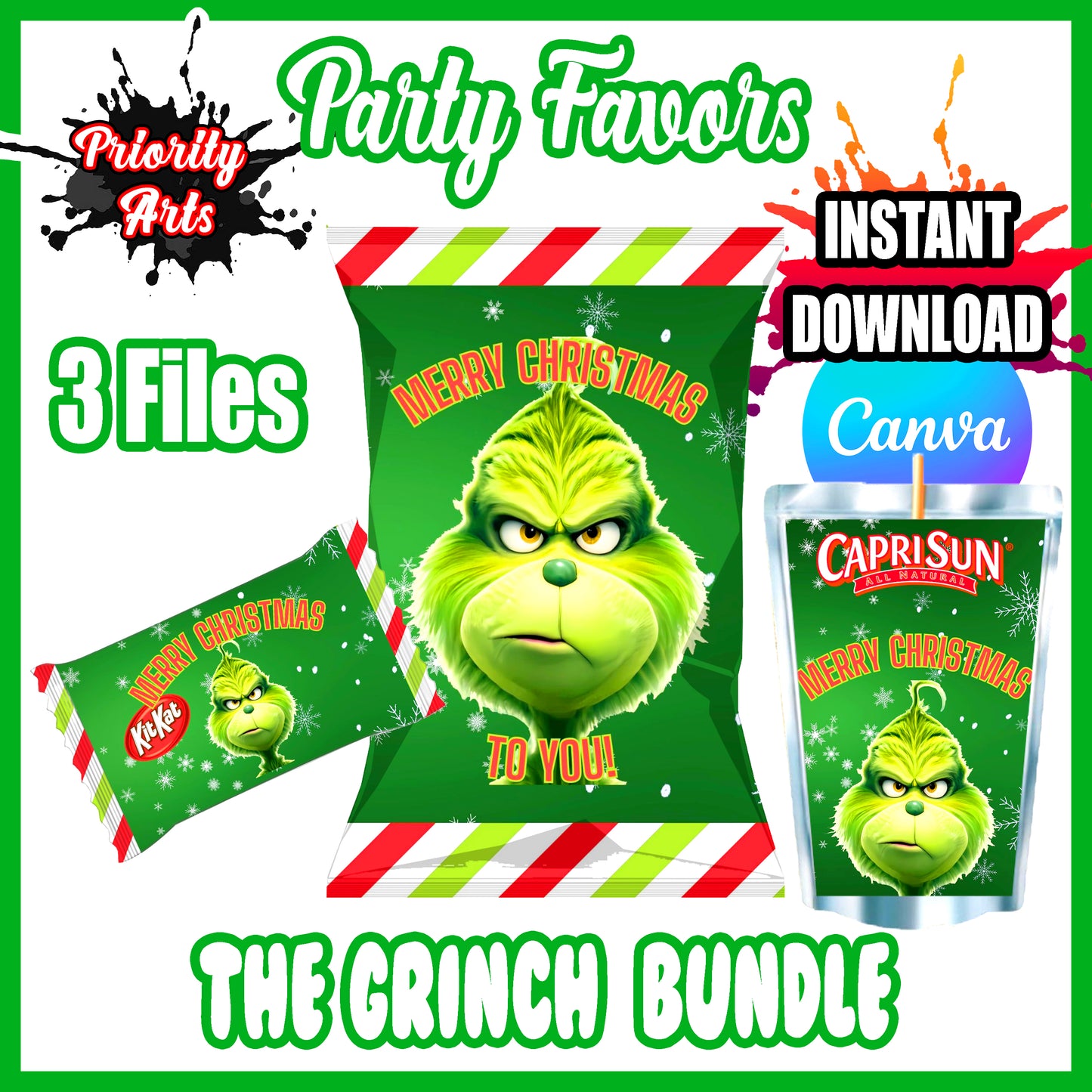 The Grinch Instant Editable Download
