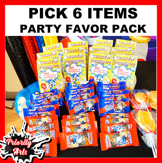 PICK 6 PARTY FAVOR PACKAGE